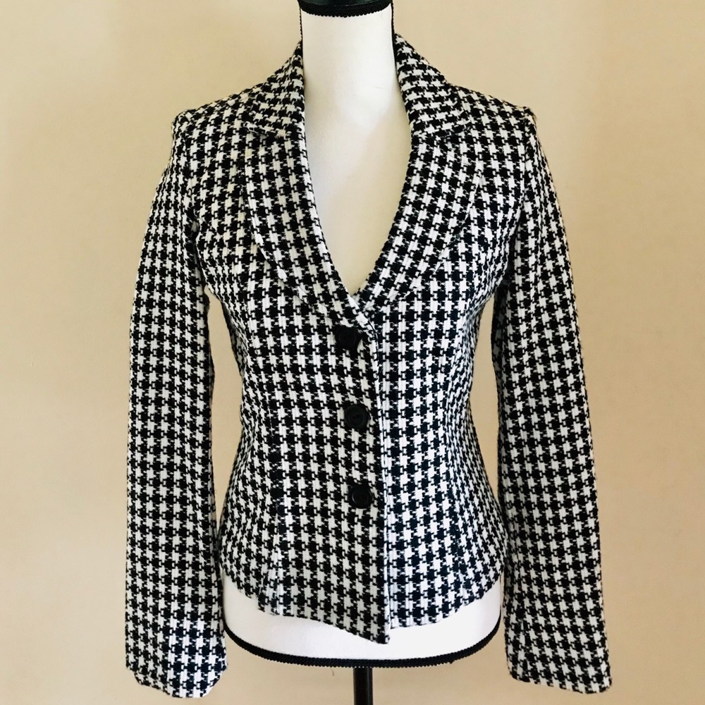 Vintage dmbm Houndstooth Black & White Blazer